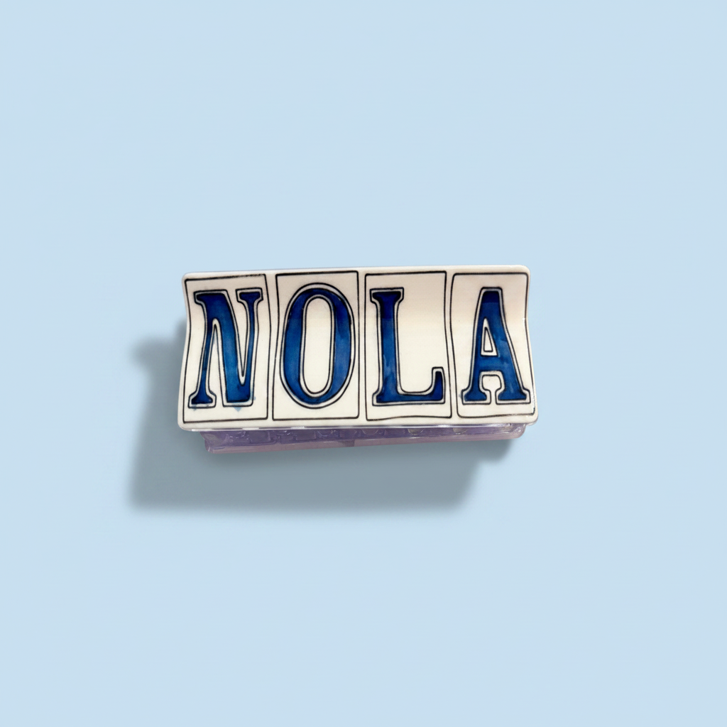 NOLA Tile Hair Clip Flat Lay