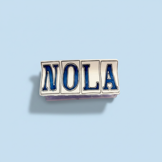 NOLA Tile Hair Clip Flat Lay